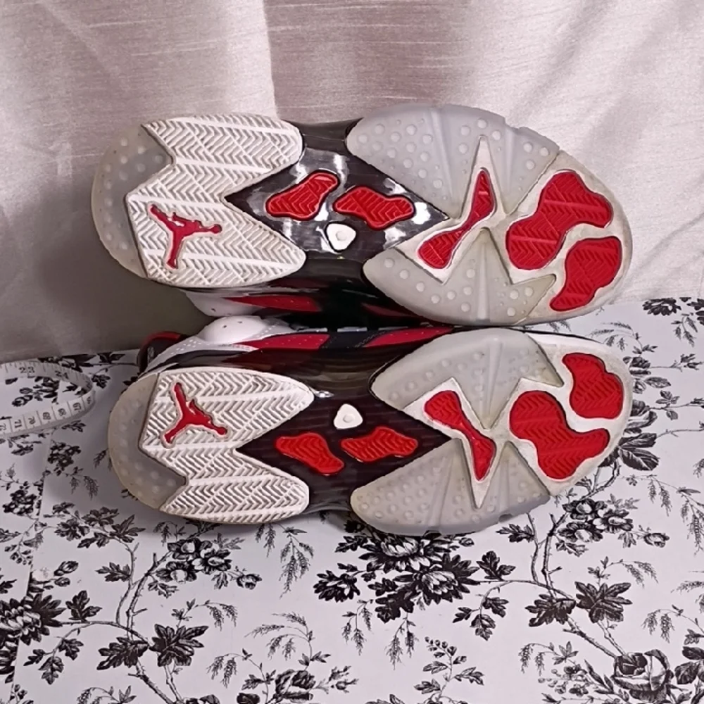 Air Jordan Carmine High-Top‎ Sneakers - Black, Red, and White Size 8